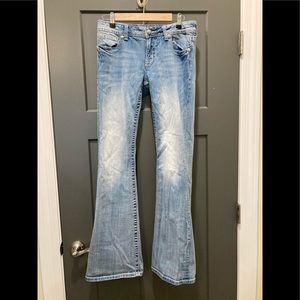 Miss me peace sign flare legs 30 waist 33 length